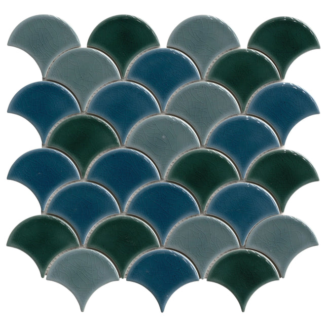 MSI Surfaces Azul Scallop Porcelain Tile SMOT-PT-AZULSCAL8MM - Plumbing Market