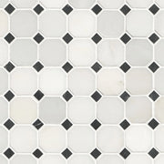 MSI Surfaces Backsplash Arabescato Cararra Octagon Marble Tile