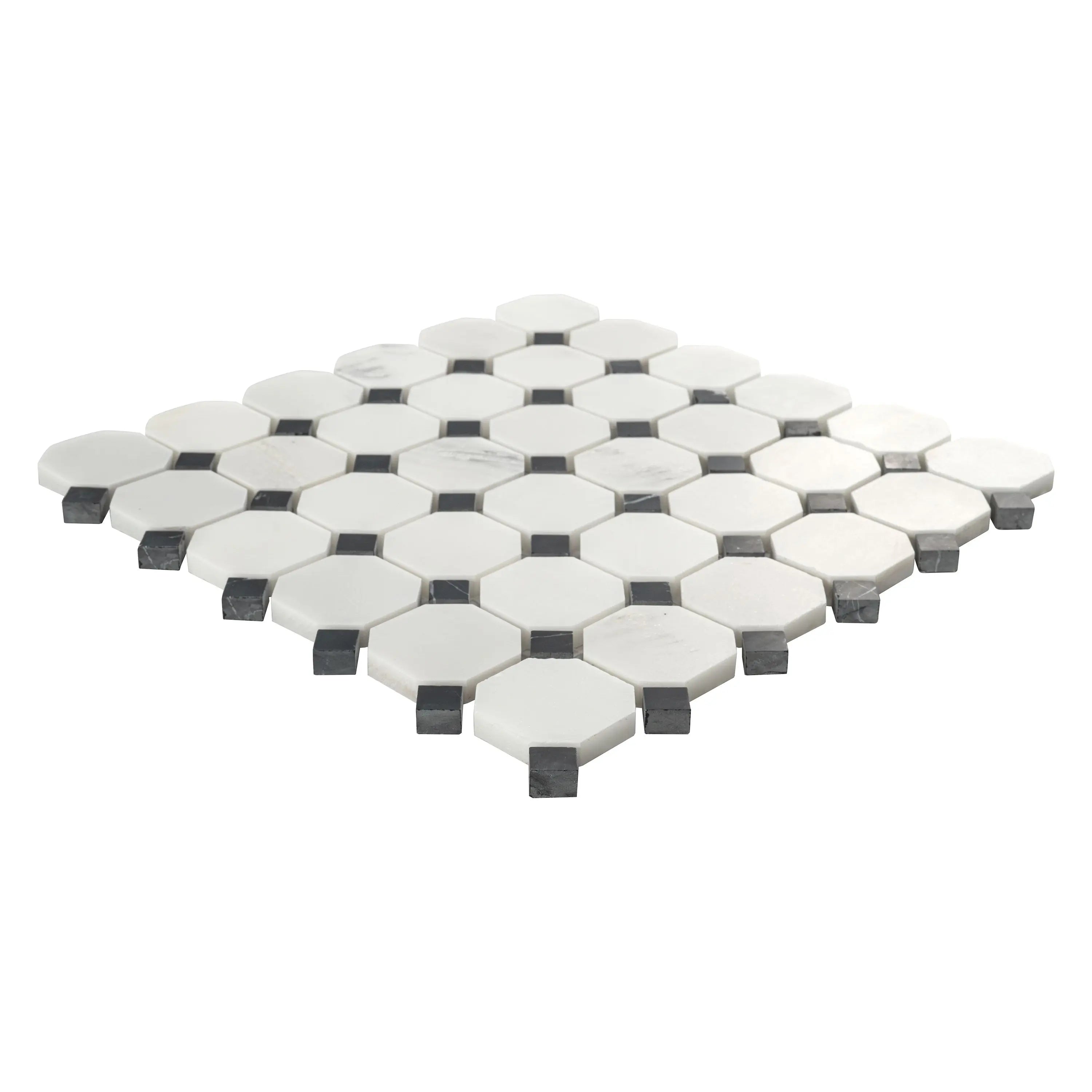 MSI Surfaces Backsplash Arabescato Cararra Octagon Marble Tile