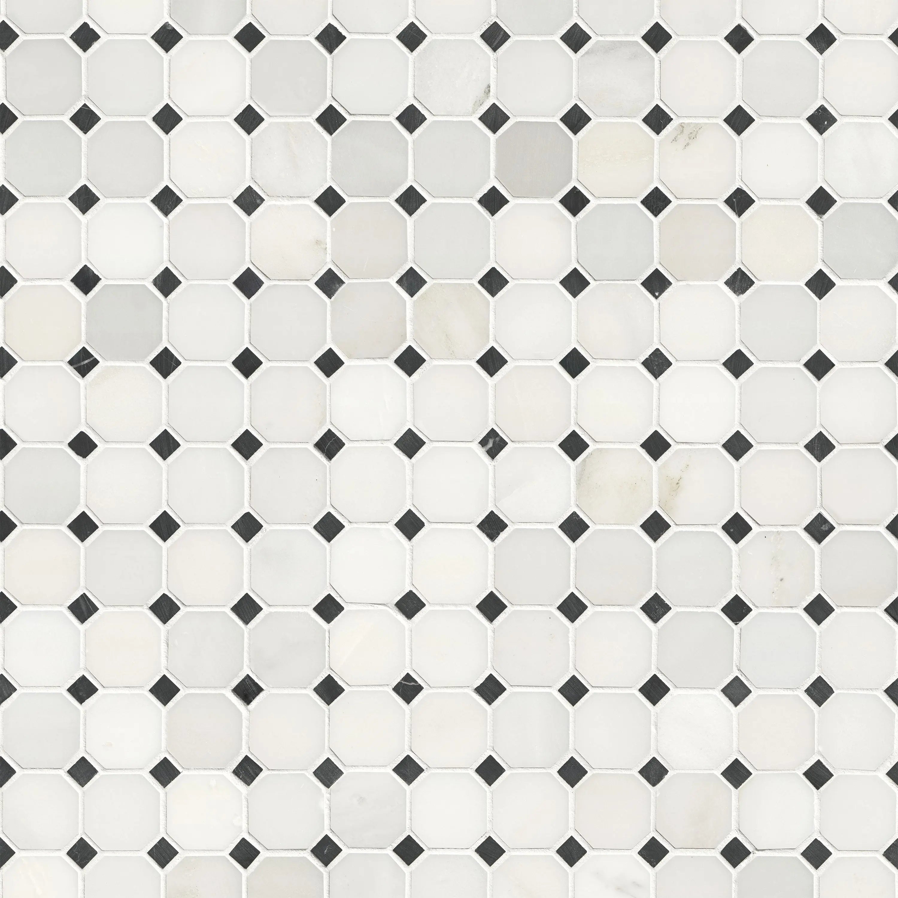MSI Surfaces Backsplash Arabescato Cararra Octagon Marble Tile