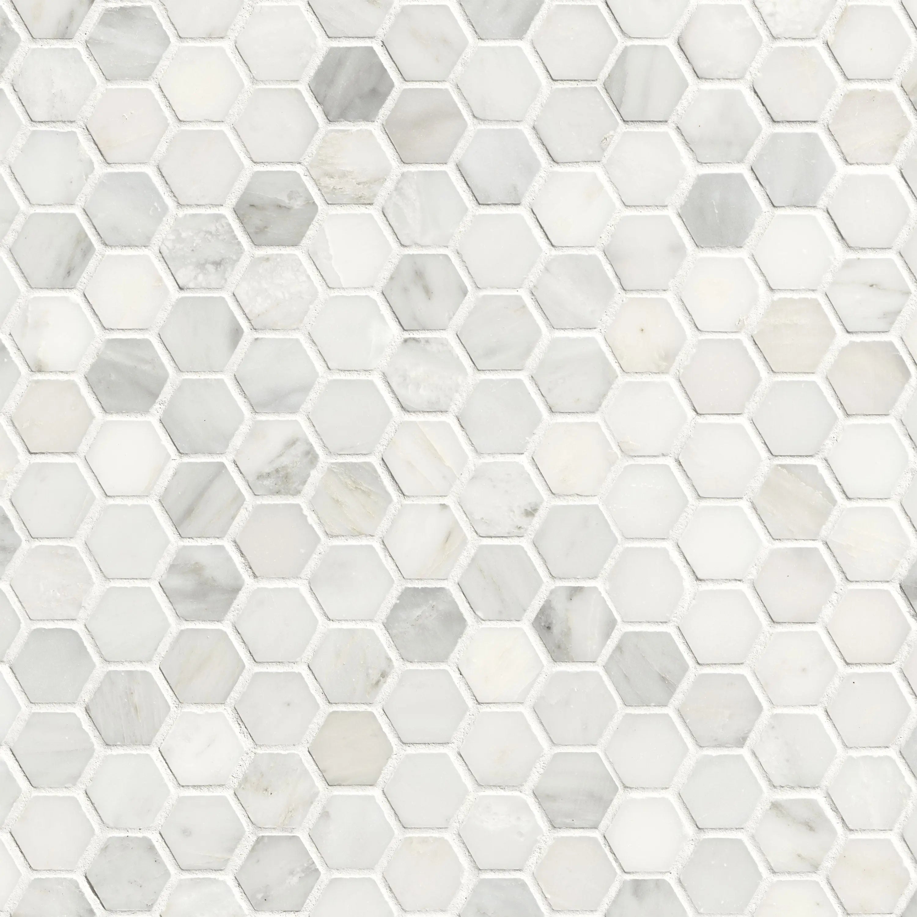 MSI Surfaces Backsplash Arabescato Carrara 1” Hexagon Mosaic Marble Tile