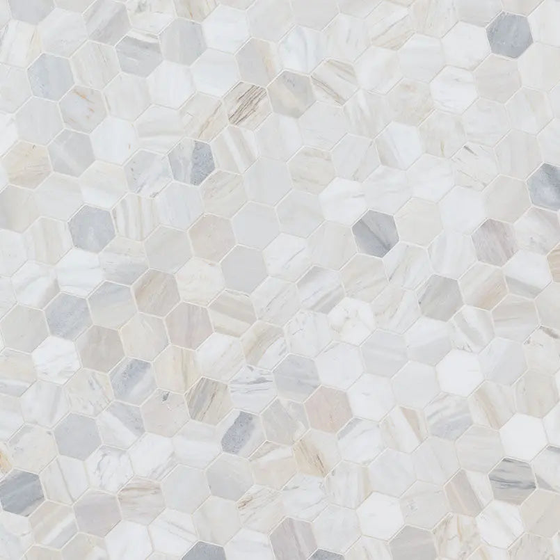 MSI Surfaces Backsplash Athena Gold 2" Hexagon Honed Mosaic Tile