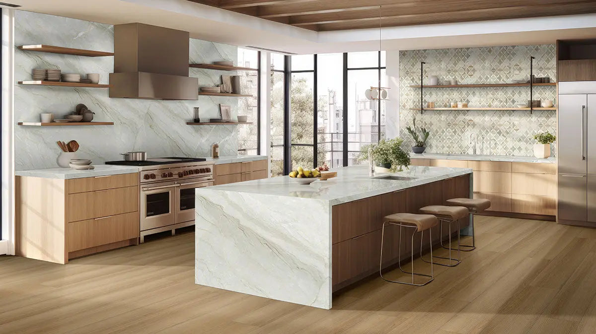MSI Surfaces Backsplash Athena Gold Lola Geometric Polished Tile
