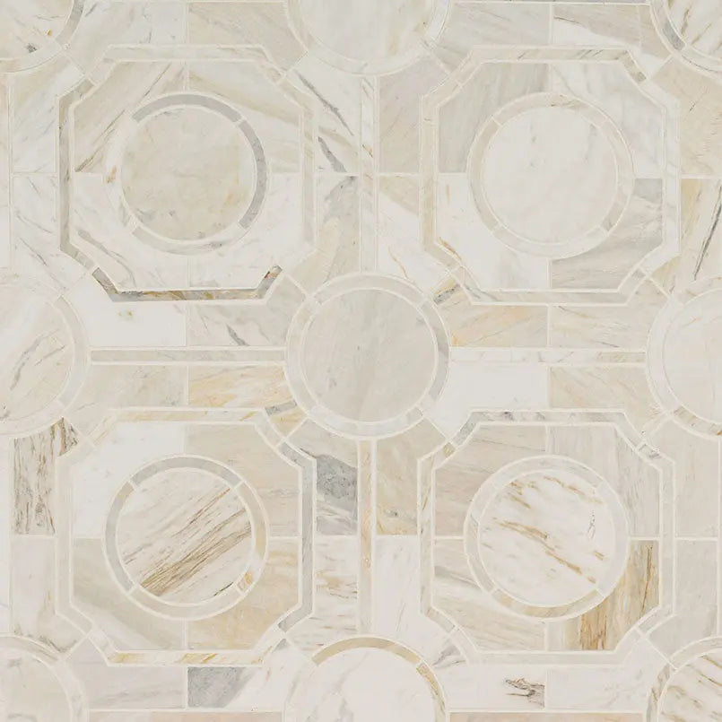 MSI Surfaces Backsplash Athena Gold Regency Polished Geometric Tile