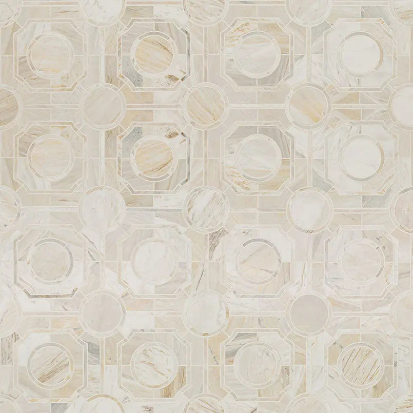 MSI Surfaces Backsplash Athena Gold Regency Polished Geometric Tile