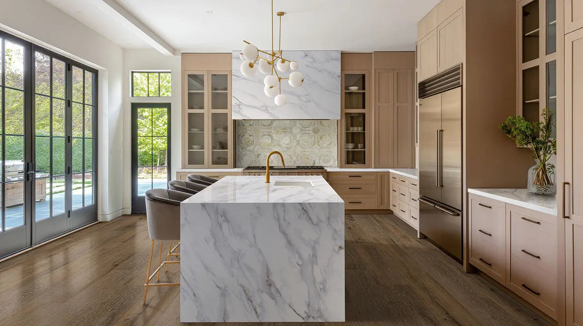 MSI Surfaces Backsplash Athena Gold Regency Polished Geometric Tile