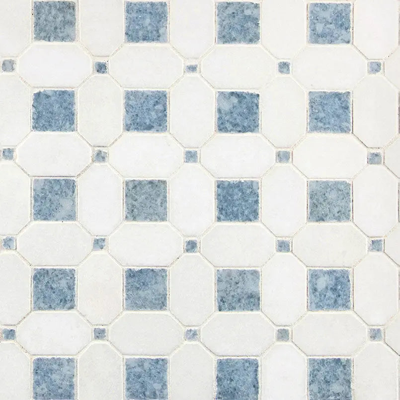 MSI Surfaces Backsplash Azula Hatchwork Polished Geometric Marble Tile