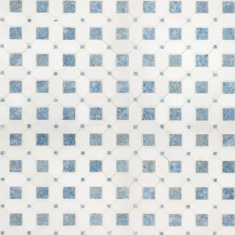 MSI Surfaces Backsplash Azula Hatchwork Polished Geometric Marble Tile