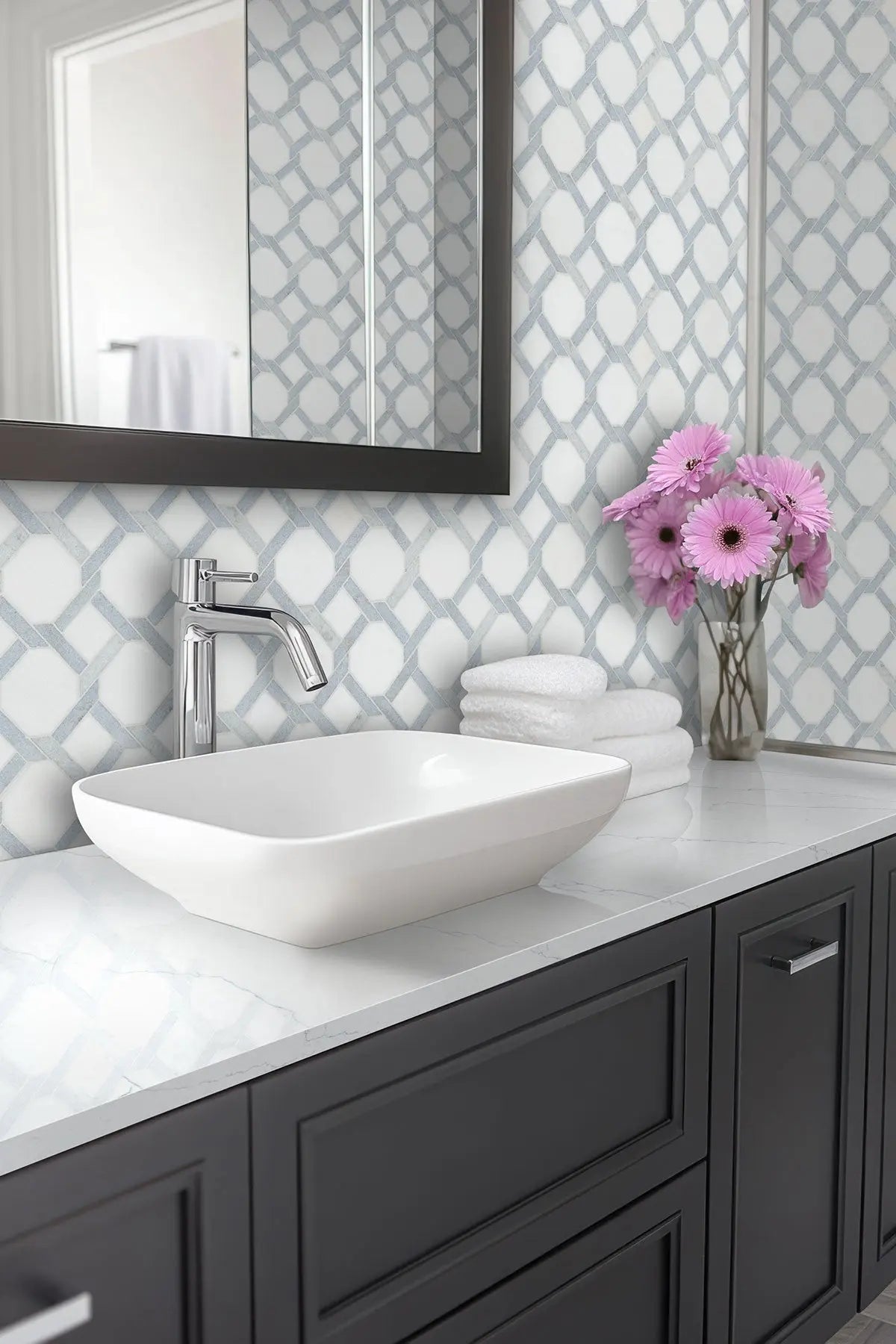 MSI Surfaces Backsplash Azula Kaya Geometric Polished Tile