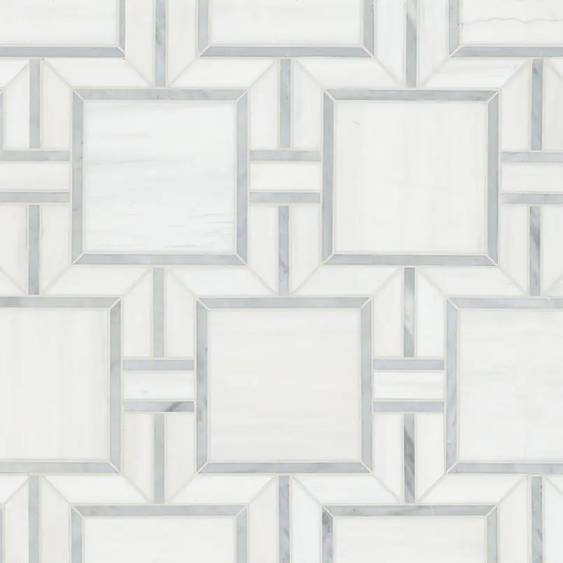 MSI Surfaces Backsplash Bianco Dolomite Alana Polished Mosaic Tile