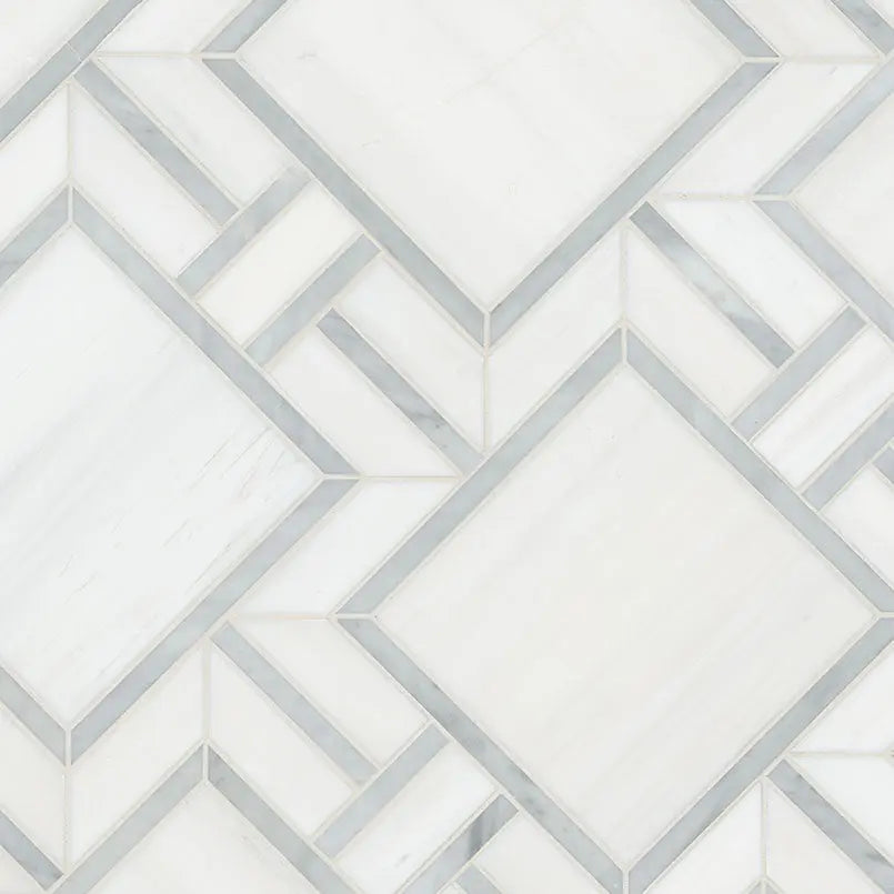 MSI Surfaces Backsplash Bianco Dolomite Alana Polished Mosaic Tile
