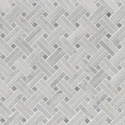 MSI Surfaces Backsplash Carrara White Basketweave Tile Polished