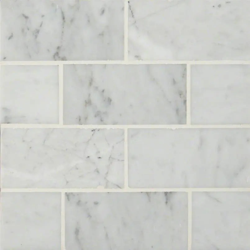 MSI Surfaces Backsplash Carrara White Subway Tile 3x6 Polished