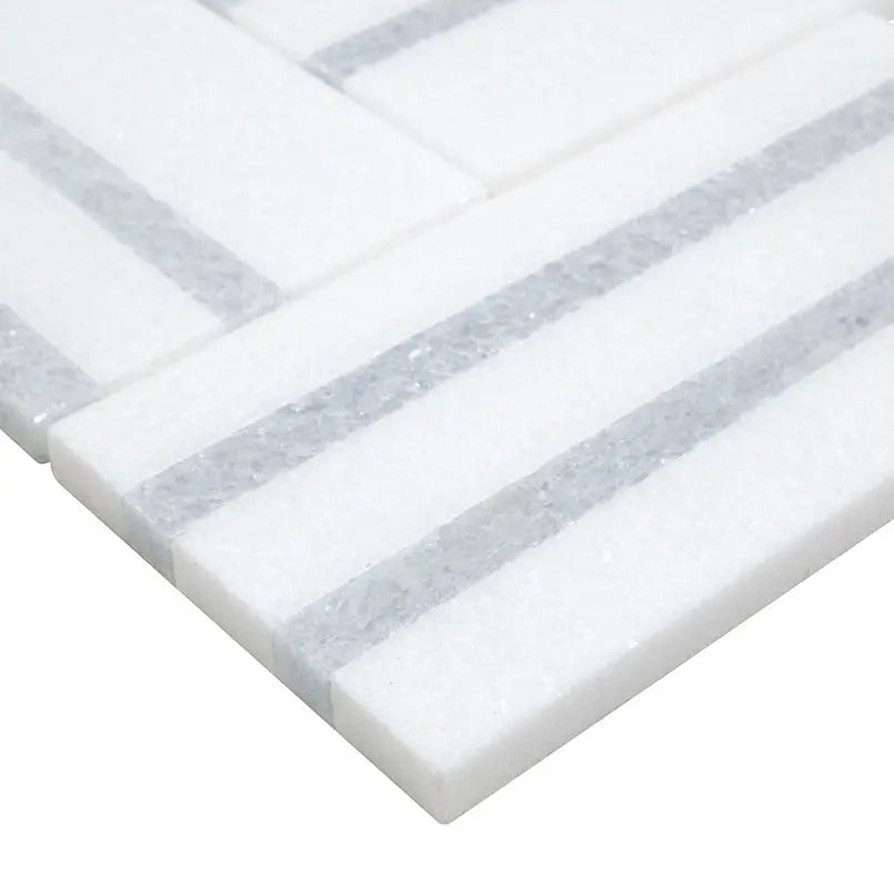 MSI Surfaces Backsplash Geometric Azula Linea Polished Mosaic Tile