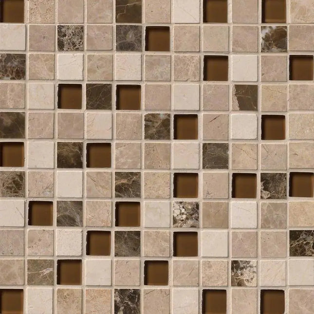 MSI Surfaces Backsplash Ibiza Blend Mosaic Mesh Backed Tile - Plumbing Market
