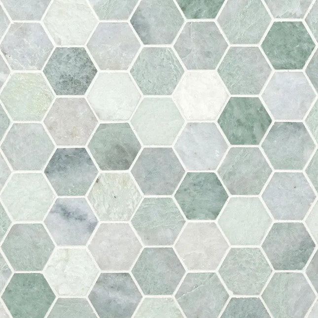 MSI Surfaces Backsplash Icelandic Green Hexagon Mosaic Tile - Plumbing Market