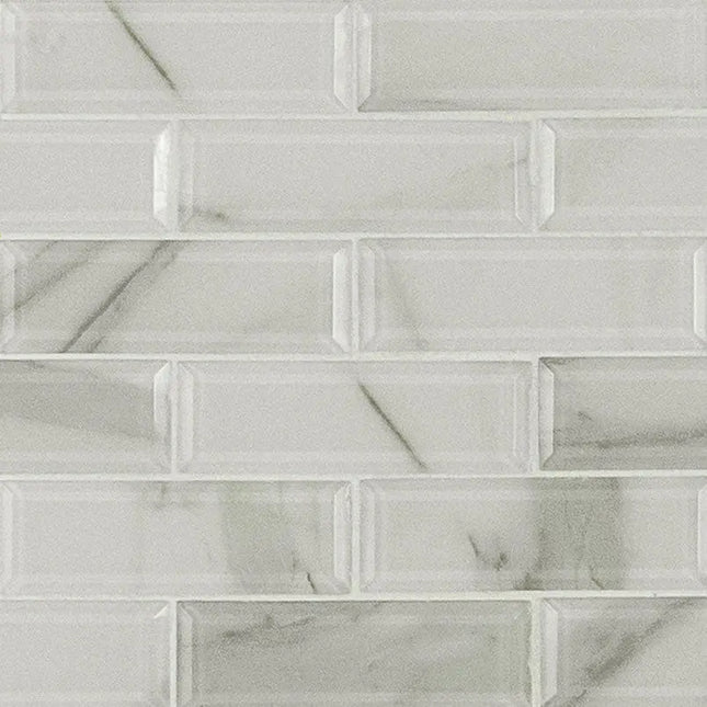MSI Surfaces Backsplash Ivory Amber Beveled Subway Tile - Plumbing Market