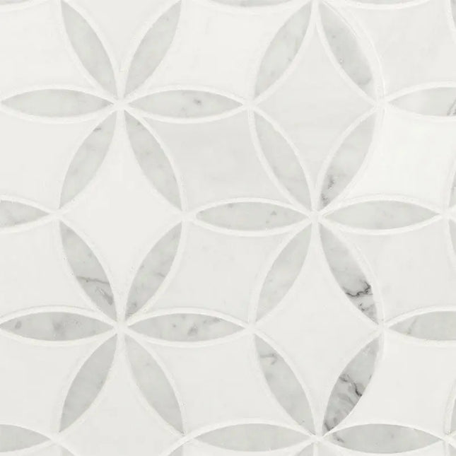 MSI Surfaces Backsplash La Fleur Polished Marble Tile - Plumbing Market