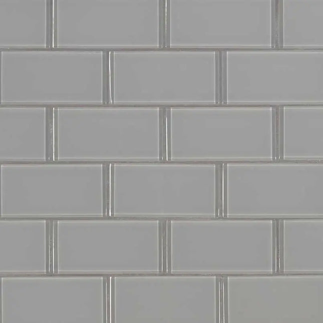 MSI Surfaces Backsplash Oyster Gray Glass Subway Tile 2X4 - Plumbing Market