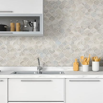 MSI Surfaces Backsplash Pearla Arabesque Glass Mosaic Tile - Plumbing Market