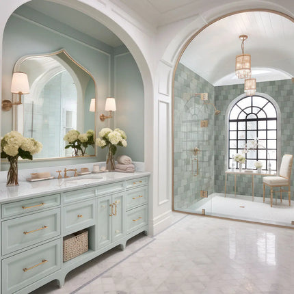 MSI Surfaces Backsplash Renzo Jade Glossy Ceramic Tile 5X5 - Plumbing Market