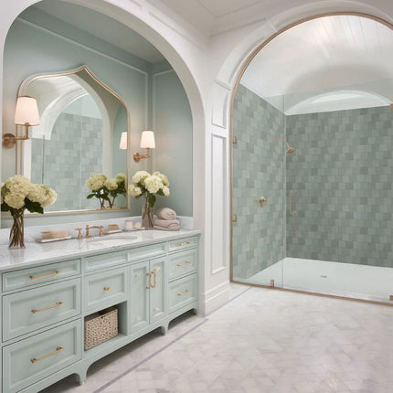 MSI Surfaces Backsplash Renzo Jade Glossy Ceramic Tile 5X5 - Plumbing Market