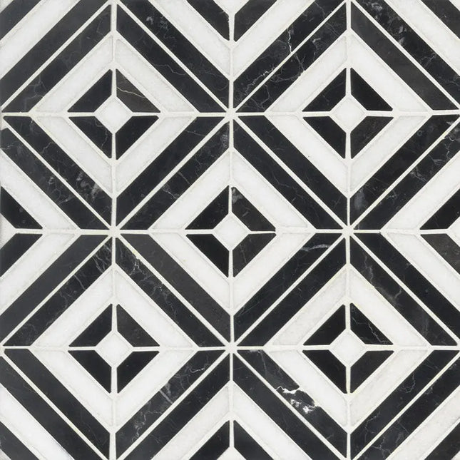 MSI Surfaces Backsplash Rhombix Nero Geometric Pattern Tile - Plumbing Market