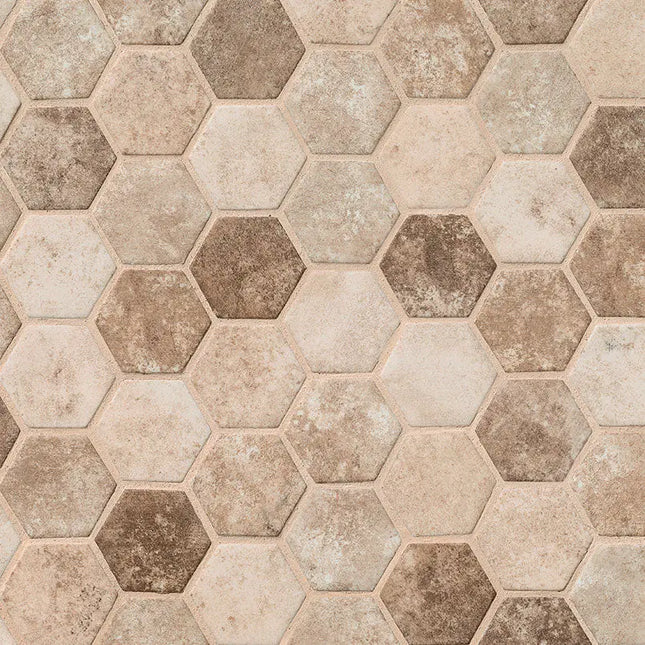 MSI Surfaces Backsplash Sandhills Hexagon Mosaic Glass Tile - Plumbing Market