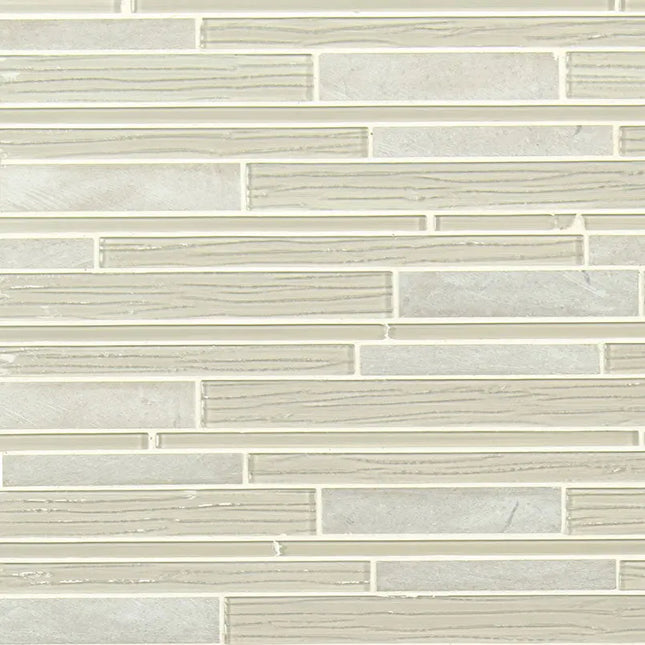 MSI Surfaces Backsplash Snowcap Blend Interlocking Glass Tile - Plumbing Market