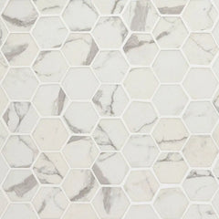 MSI Surfaces Backsplash Statuario Celano Hexagon Mosaic Tile - Plumbing Market
