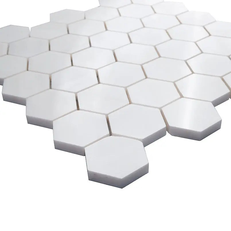 MSI Surfaces Bianco Dolomite 2” Hexagon Mosaic Marble Tile