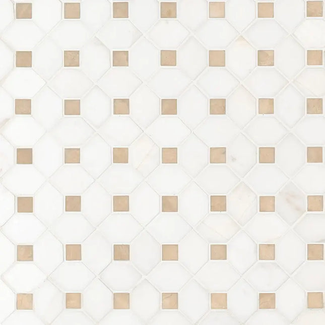 MSI Surfaces Bianco Dolomite Crema Dotty Mosaic SMOT-BIANDOL-CEMDOTP - Plumbing Market