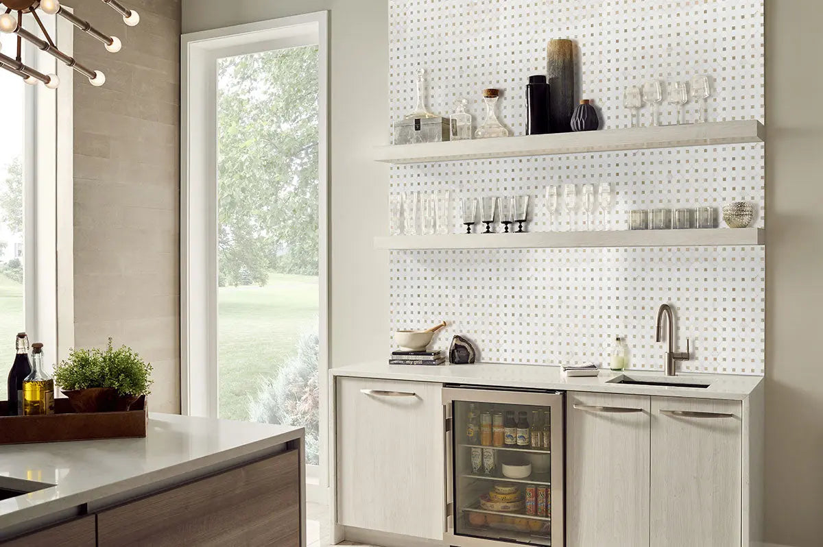 MSI Surfaces Bianco Dolomite Crema Dotty Mosaic SMOT-BIANDOL-CEMDOTP - Plumbing Market