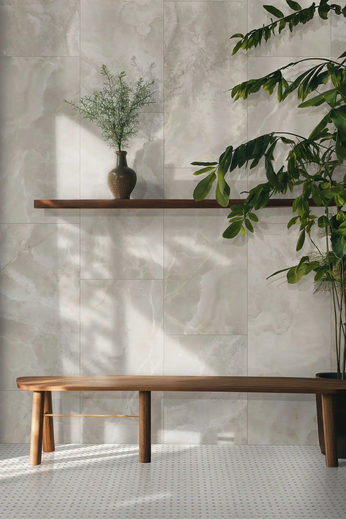 MSI Surfaces Bianco Dolomite Crema Dotty Mosaic SMOT-BIANDOL-CEMDOTP - Plumbing Market
