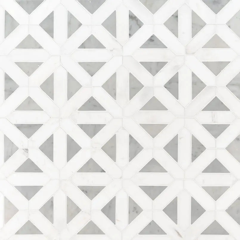 MSI Surfaces Bianco Dolomite Geometrica Marble Tile Polished