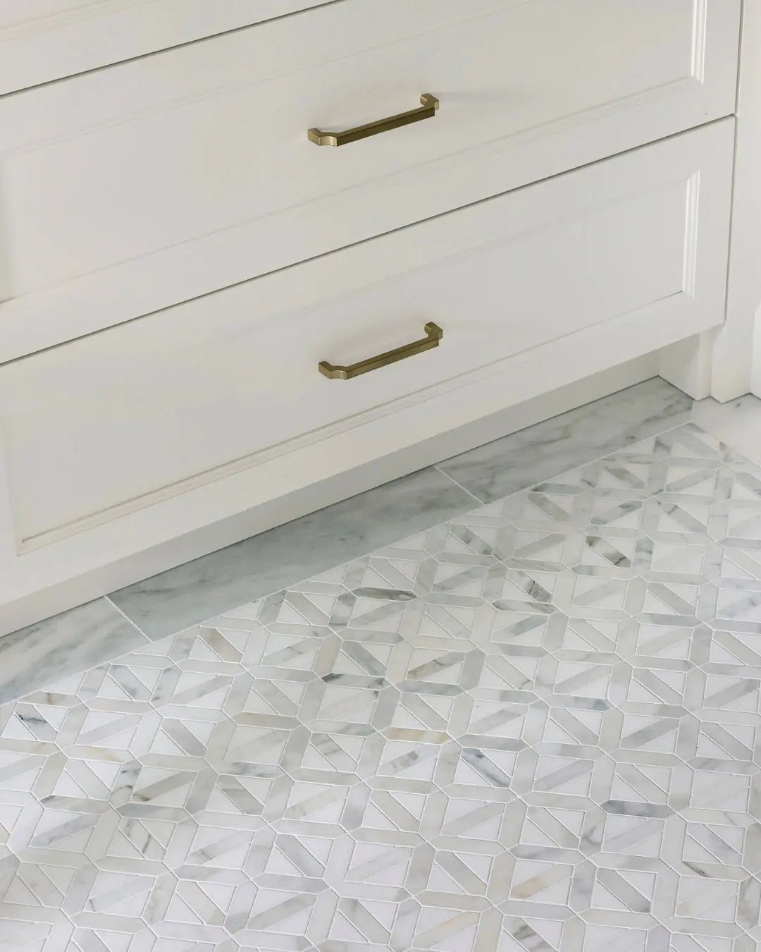 MSI Surfaces Bianco Dolomite Geometrica Marble Tile Polished