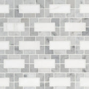 MSI Surfaces Bianco Geometric Dolomite Lynx Polished Marble Tile