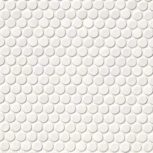 MSI Surfaces Bianco Penny Round Glossy SMOT-PT-PENRD-BIA - Plumbing Market