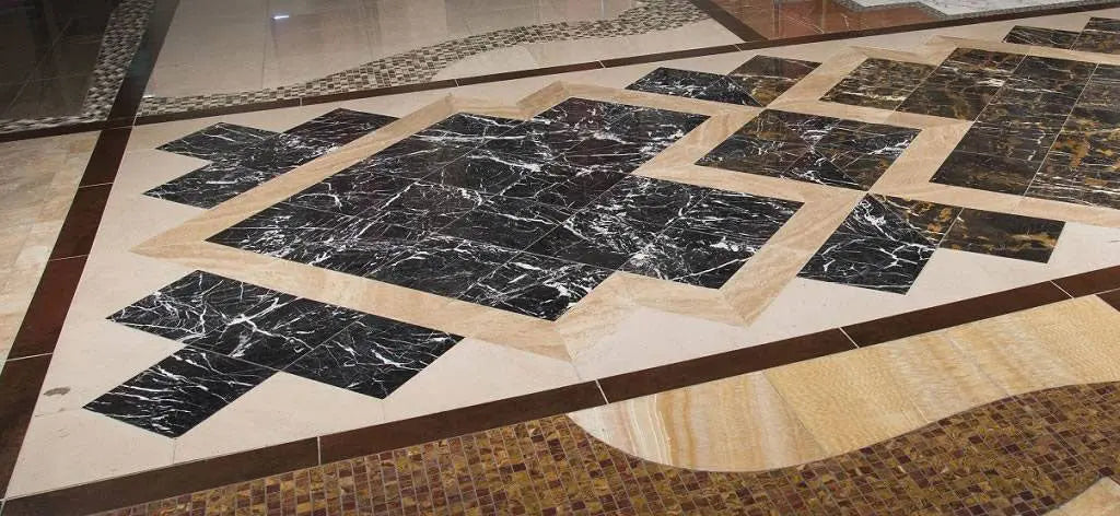 MSI Surfaces Black With Vein 12X12 Polished TCHIMAR1212 - Plumbing Market