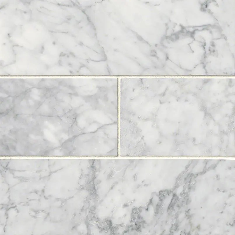 MSI Surfaces Carrara White Marble Subway Tile 4x12 Polished