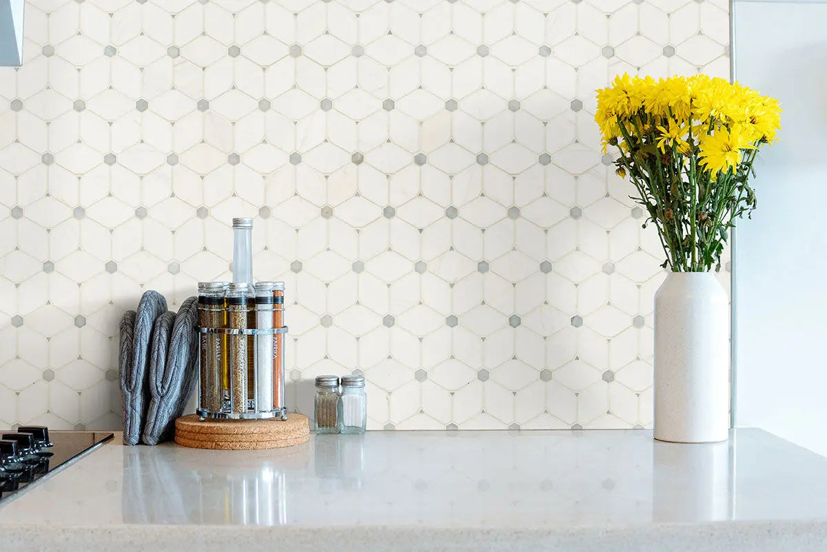MSI Surfaces Cecily Grigio Polished Marble Tile SMOT-CECGRI-POL10MM - Plumbing Market
