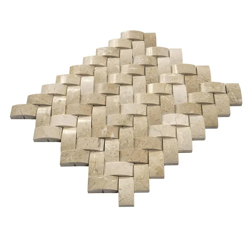 MSI Surfaces Crema Arched Herringbone Marble Tile Polished