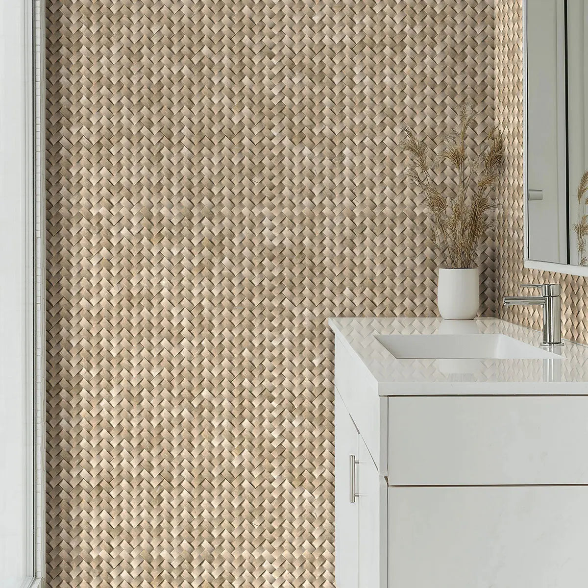 MSI Surfaces Crema Arched Herringbone Marble Tile Polished