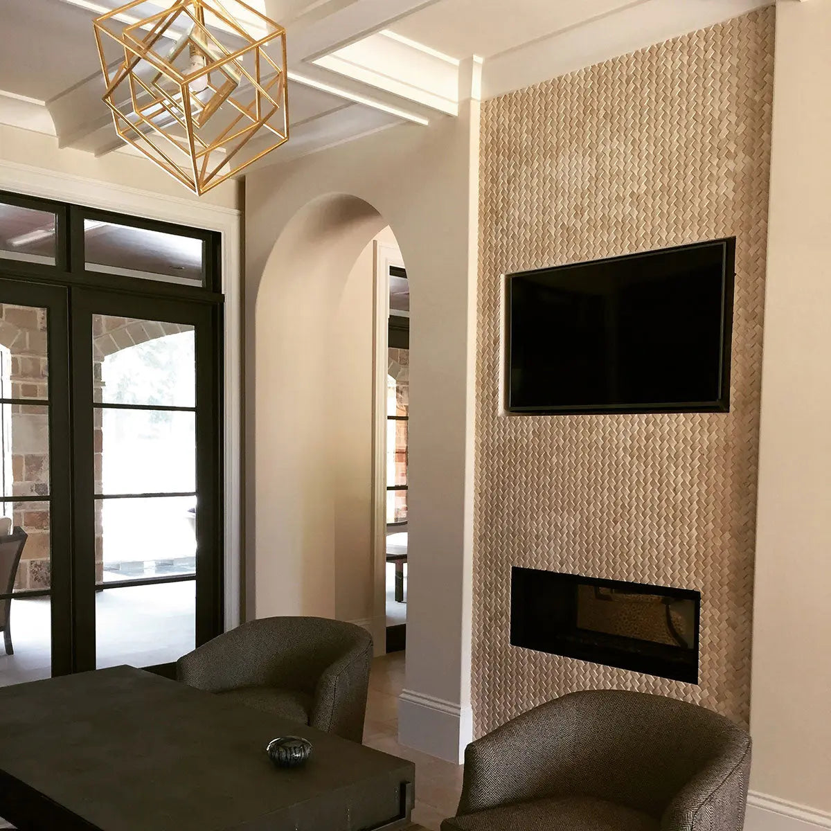 MSI Surfaces Crema Herringbone Arched Mosaic SMOT-ARCH-CREM-HBP - Plumbing Market