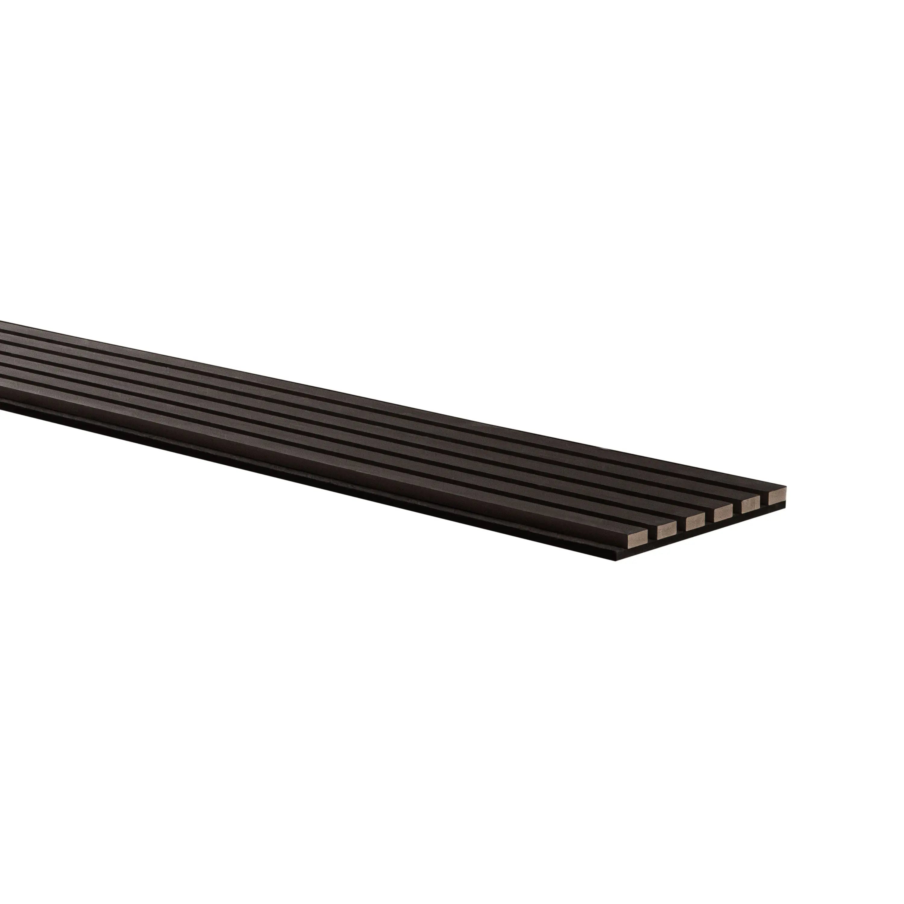 MSI Surfaces Ebony Acoustic Fluted Wood Slat Panels 9.5 x 94.5
