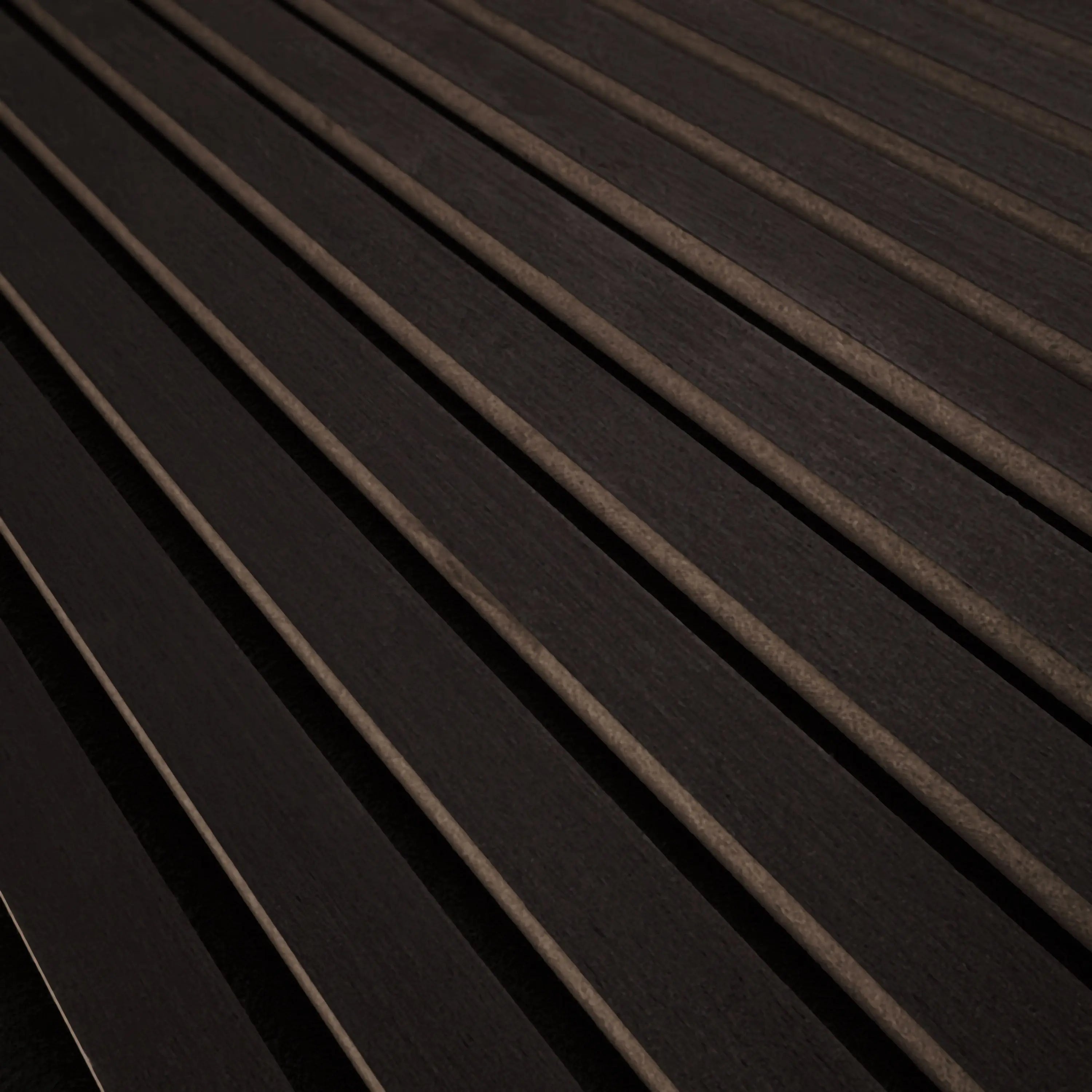 MSI Surfaces Ebony Acoustic Fluted Wood Slat Panels 9.5 x 94.5