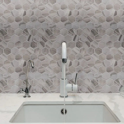 MSI Surfaces Eden Bardiglio Chevron 12X15 Mosaic NEDEBARCHE12X15 - Plumbing Market