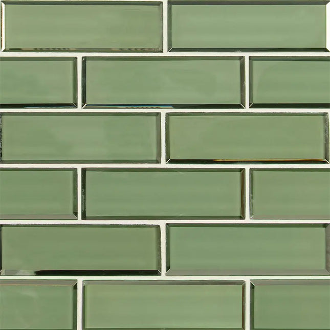 MSI Surfaces Evergreen Beveled 2X6 Subway Tile SMOT-GLSST-EVEBEV8MM - Plumbing Market