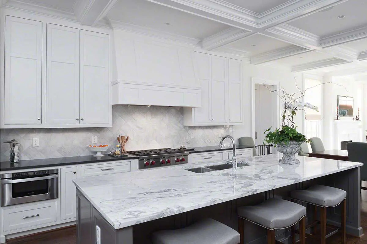 MSI Surfaces Flooring Arabescato Carrara Honed Marble Tile 12 x 24