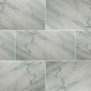 MSI Surfaces Flooring Carrara White Marble Tile 12 x 24 Honed